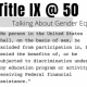 Title IX @ 50 graphic