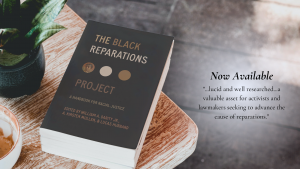 Banner for the Black Reparations Project book