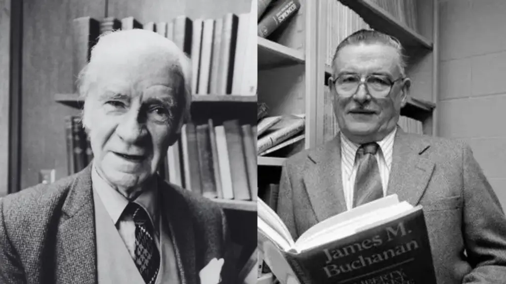 two headshots of W. H. Hutt and James Buchanan
