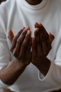 a pair of hands cusped together