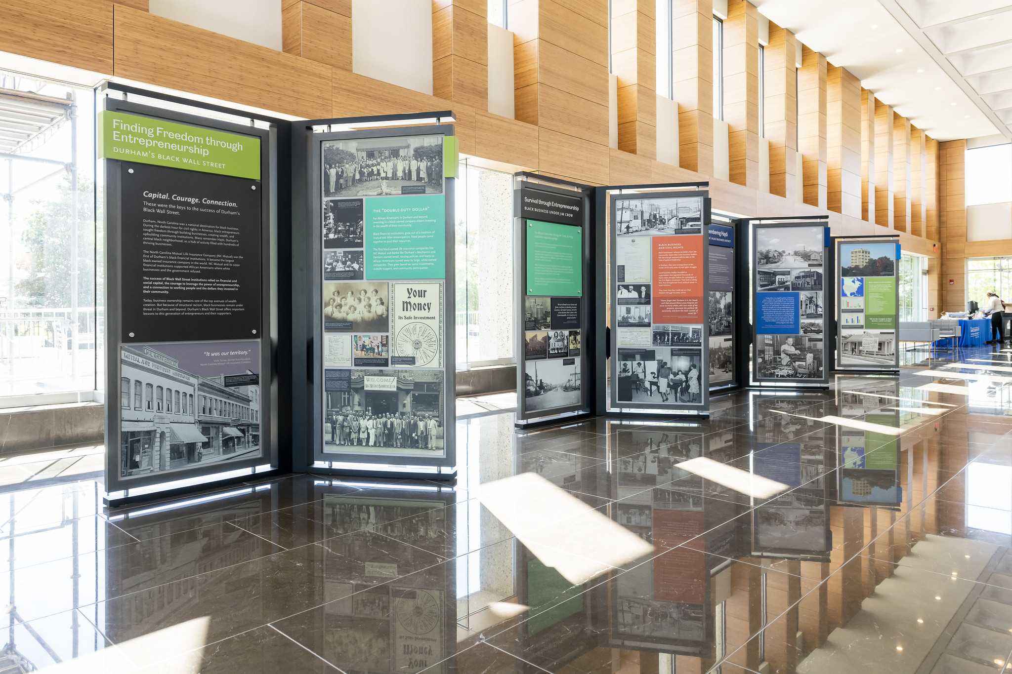 Displays celebrating Durham African American History